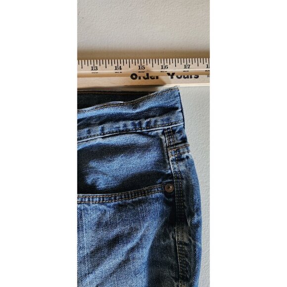 American Eagle Outfitters jeans Mens Blue Denim Jeans 32 x 32 Classic Fit FLAWS - Picture 4 of 11